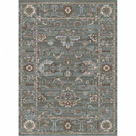 AURIC 3562-0053-GREEN Colosseo Area Rug, Green - 2 ft. 2 in. x 7 ft. 7 in. AU2643462